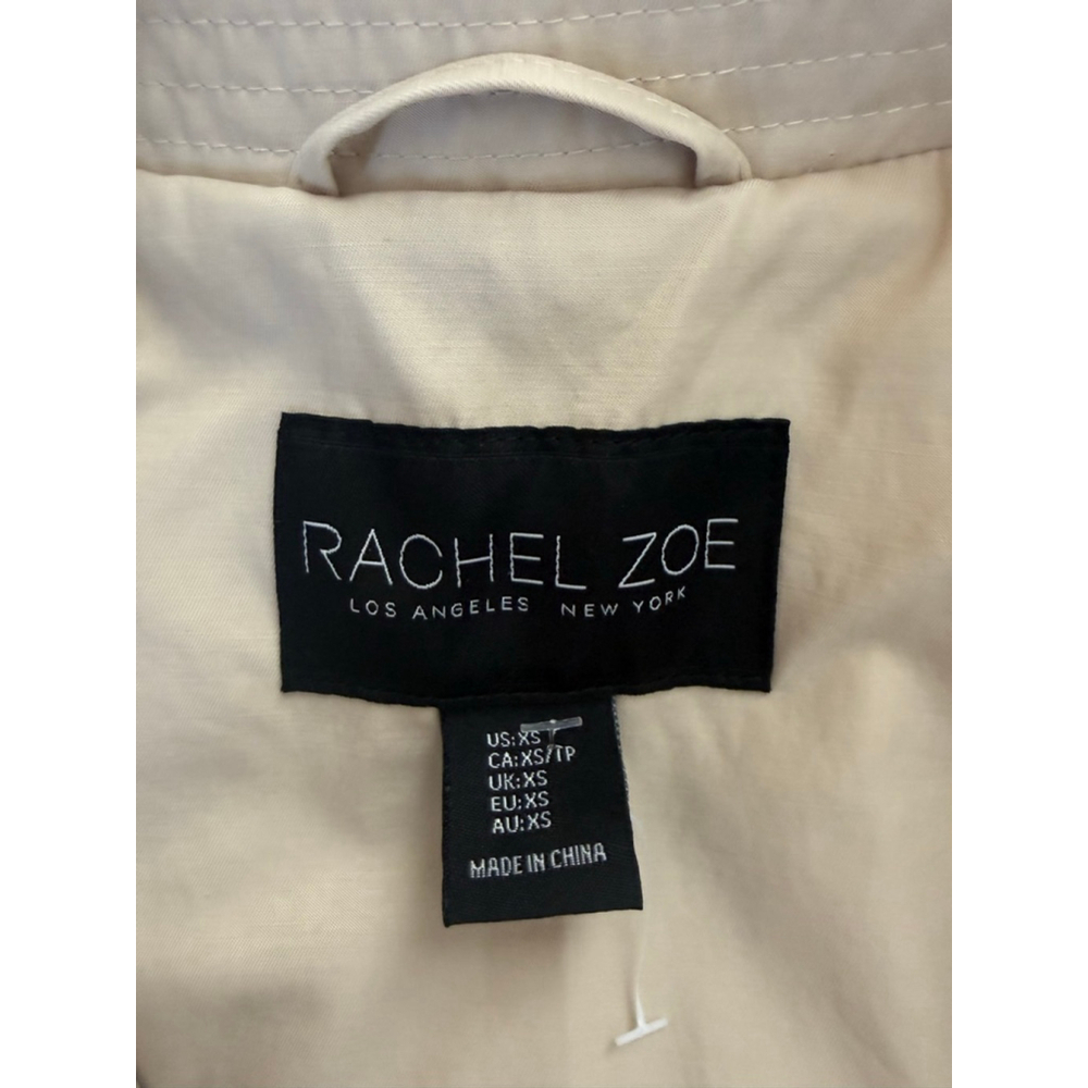 Women's Rachel Zoe Beige Double-Breasted Trench Coat XS - Picture 5 of 8
